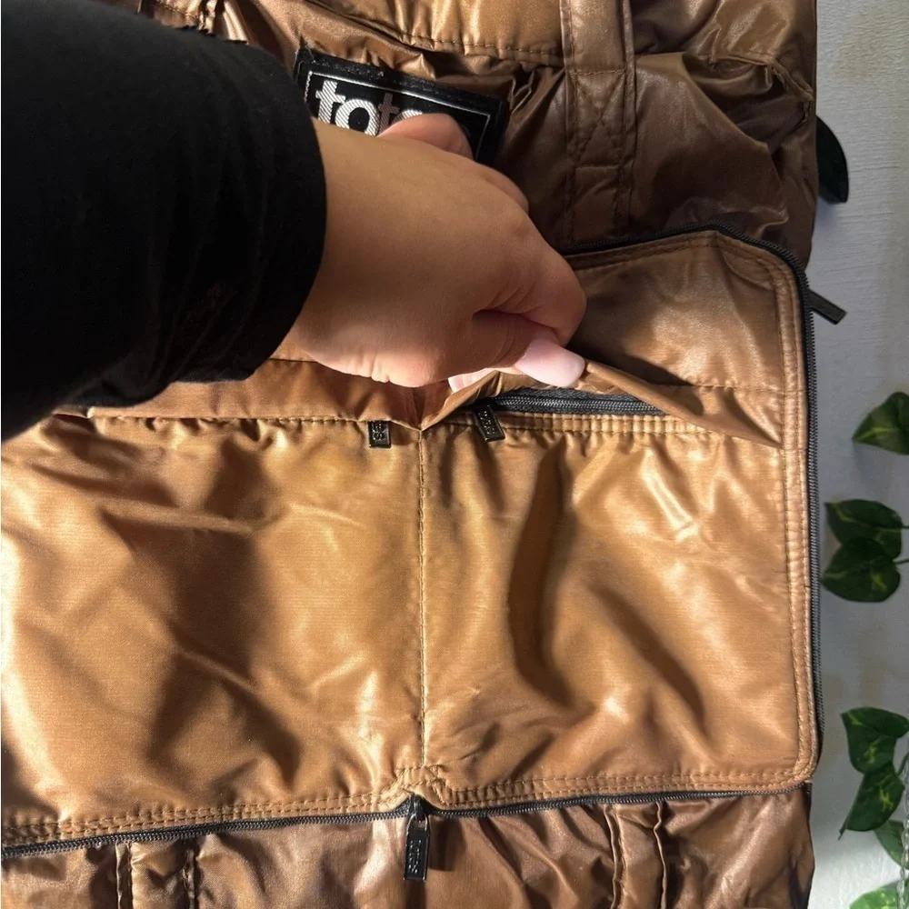 Totes Brown Backpack Quilted Durable Design